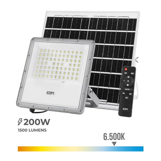 LED-valopaneeli 200W, 1500 lm, 6.500 K; aurinkopaneeli, kaukosäädin